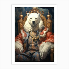 Polar Bear King Art Print