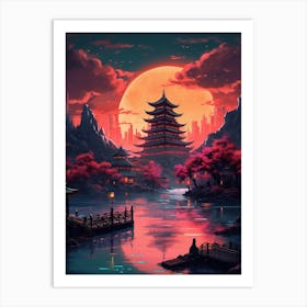 Asian Landscape Painting 8 Art Print