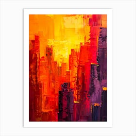 Abstract Cityscape 1 Art Print