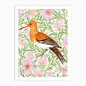 Hoopoe William Morris Style Bird Art Print