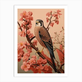 Dark And Moody Botanical American Kestrel 4 Art Print