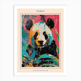 Panda Brushstrokes Poster 3 Art Print