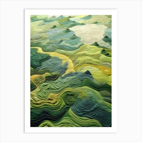 Quilted Landscape 1 Art Print