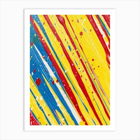 Abstract With Paint Splatters Art Print