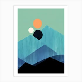 Ethereal Mountains Abstract 1 Art Print