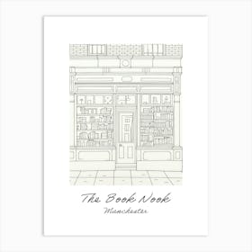 Manchester The Book Nook Pastel Colours 2 Poster Art Print