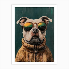 Too Cool Pitbull 3 Art Print