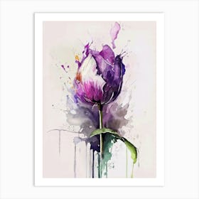 Purple Tulip Art Print