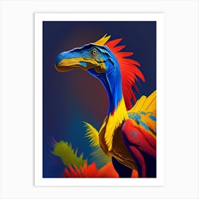 Eoraptor Primary Colours Dinosaur Art Print