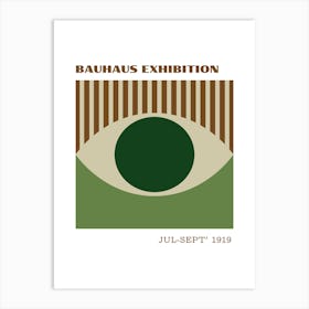 Bauhaus Green Exhibition 6 Art Print