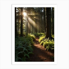 Sunrise In The Forest 1 Art Print