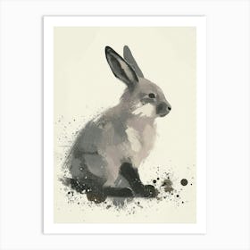 Silver Fox Rabbit Nursery Illustration 1 Art Print