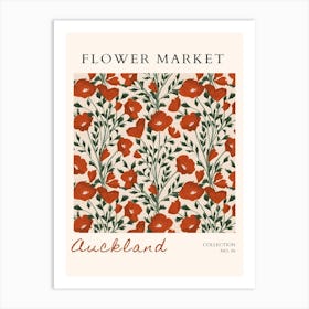 Flower Market Auckland Art Print