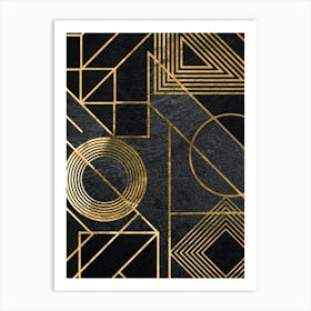 Deco Wallpaper - Gold Art deco Art Print