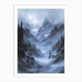 Snowy Mountains Art Print