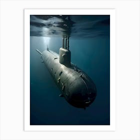 Submarine In The Water -Reimagined 2 Art Print