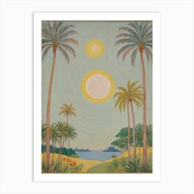 Summer Palm Trees Art Print