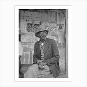 On Porch Of General Store Near Jeanerette, Louisiana By Russell Lee Art Print