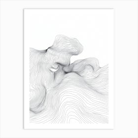 Abstract Line Art Art Print