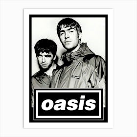 come back oasis britpop music band 2 Art Print