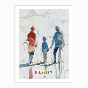 Family Walk Art Print