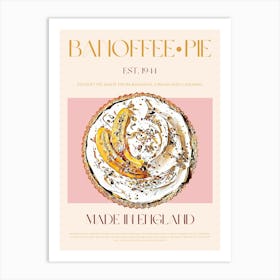 Banoffee Pie Mid Century Art Print