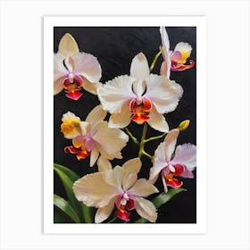 Dendrobium Orchids Oil Painting 1 Art Print