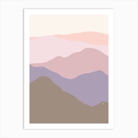 Modern Pastel Hills Art Print