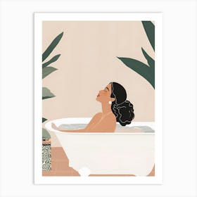 Woman In A Bath Art Print