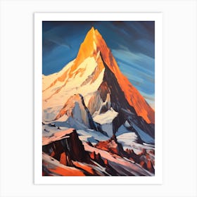 Masherbrum Pakistan 2 Mountain Painting Art Print