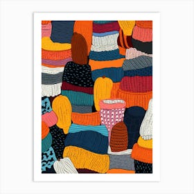 Crochet Pattern Illustration 3 Art Print