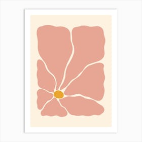 Abstract Flower 03 - Medium Pink Art Print