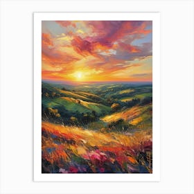 Summer Glade At Sunset Art Print