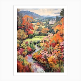 Autumn Gardens Painting Bodnant Garden United Kingdom 2 Art Print