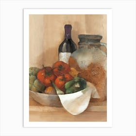 Table Full Of Vegetables Art Print