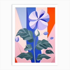 Periwinkle 2 Hilma Af Klint Inspired Pastel Flower Painting Art Print
