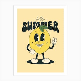 Retro Wall Art Retro Prints Home Decor Retro Print Illustration Retro Decor Png Retro Art Print Retro Hello Summer Art Print