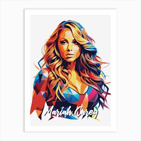 Mariah Carey 02 Portrait Music Icon Style WPAP Pop Art Art Print