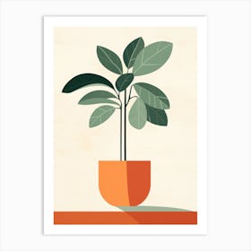 Seamless Plant In A Pot Art Print