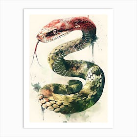 Snake Painting Art Print