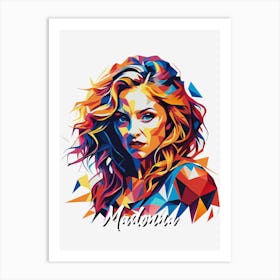 Madonna 01 Portrait Music Icon Style WPAP Pop Art Art Print