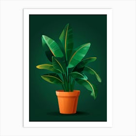 Banana Plant In A Pot 1 Art Print