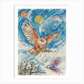 Eagle In Flight 2 Art Print