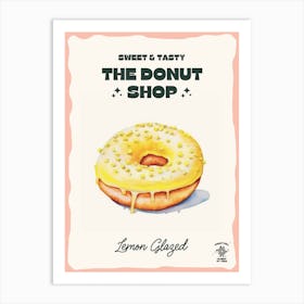 Lemon Glazed Donut The Donut Shop 2 Art Print