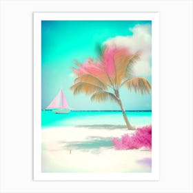 Aruba Soft Colours Tropical Destination Art Print