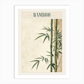 Bamboo Tree Minimal Japandi Illustration 2 Poster Art Print