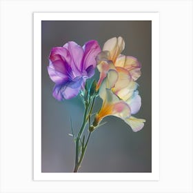 Iridescent Flower Freesia 2 Art Print