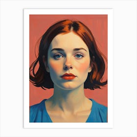 Girl With Red Hair 2 Art Print