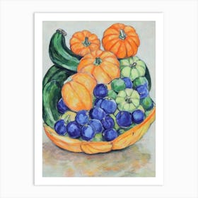 Kabocha Squash Fauvist vegetable Art Print