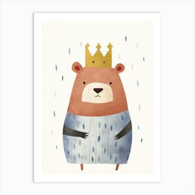 Little Wombat 4 Wearing A Crown Art Print